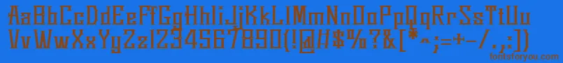 SpringmarchRoman Font – Brown Fonts on Blue Background
