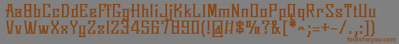 SpringmarchRoman Font – Brown Fonts on Gray Background