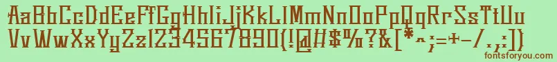 SpringmarchRoman Font – Brown Fonts on Green Background