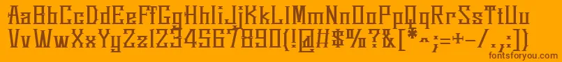 SpringmarchRoman Font – Brown Fonts on Orange Background