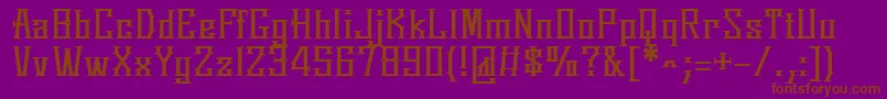 SpringmarchRoman Font – Brown Fonts on Purple Background