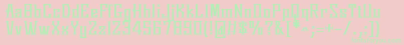 SpringmarchRoman Font – Green Fonts on Pink Background