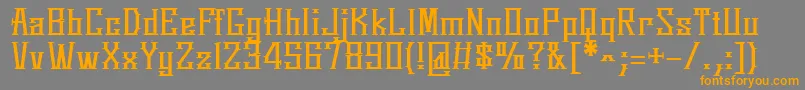 SpringmarchRoman Font – Orange Fonts on Gray Background