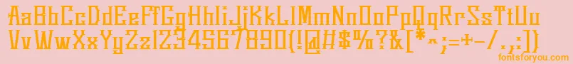 SpringmarchRoman Font – Orange Fonts on Pink Background