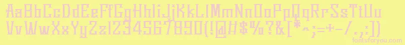 SpringmarchRoman Font – Pink Fonts on Yellow Background