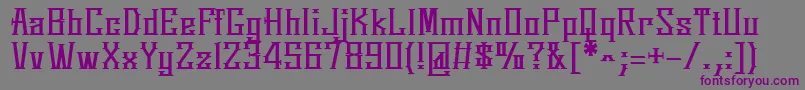 SpringmarchRoman Font – Purple Fonts on Gray Background