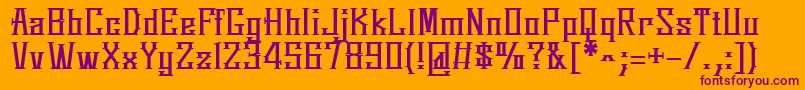 SpringmarchRoman Font – Purple Fonts on Orange Background