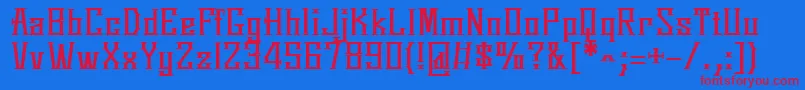 SpringmarchRoman Font – Red Fonts on Blue Background
