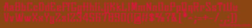 SpringmarchRoman Font – Red Fonts on Brown Background