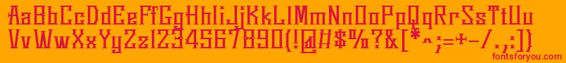 SpringmarchRoman Font – Red Fonts on Orange Background
