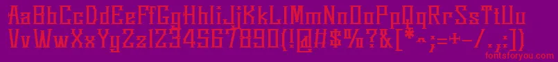 SpringmarchRoman Font – Red Fonts on Purple Background
