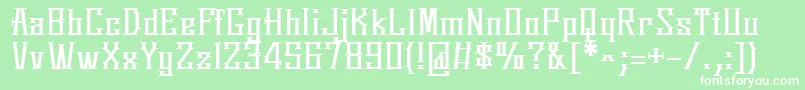 SpringmarchRoman Font – White Fonts on Green Background