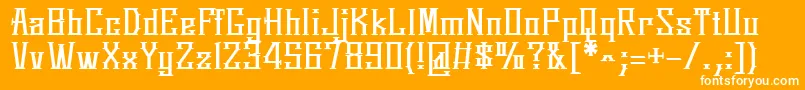 SpringmarchRoman Font – White Fonts on Orange Background