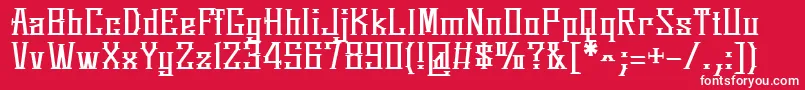 SpringmarchRoman Font – White Fonts on Red Background