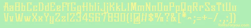 SpringmarchRoman Font – Yellow Fonts on Green Background