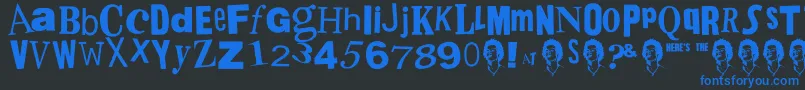 PistolSexPunk Font – Blue Fonts on Black Background
