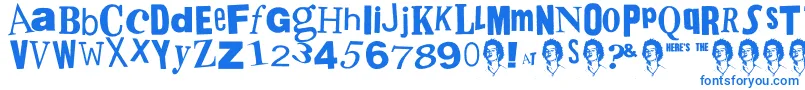 PistolSexPunk Font – Blue Fonts on White Background