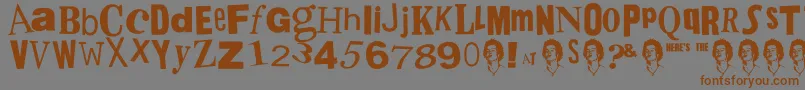 PistolSexPunk Font – Brown Fonts on Gray Background