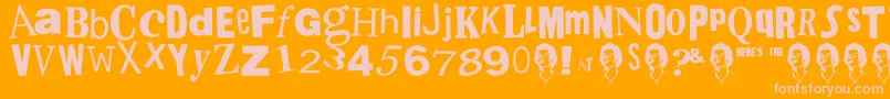 PistolSexPunk Font – Pink Fonts on Orange Background