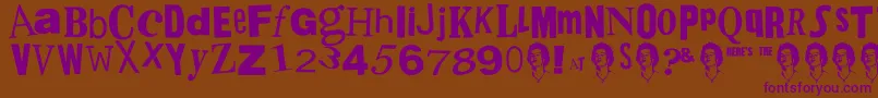 PistolSexPunk Font – Purple Fonts on Brown Background