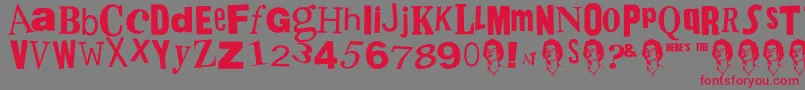フォントPistolSexPunk – 赤い文字の灰色の背景