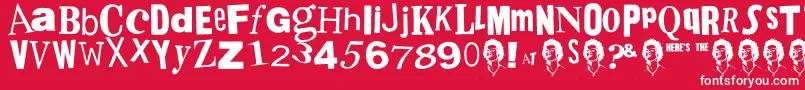 PistolSexPunk Font – White Fonts on Red Background