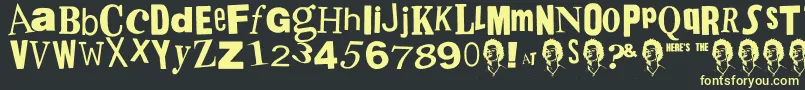 PistolSexPunk Font – Yellow Fonts on Black Background