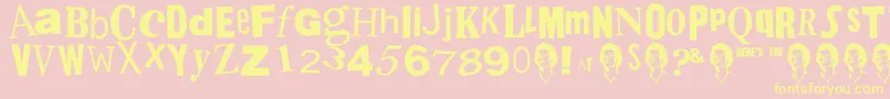 PistolSexPunk Font – Yellow Fonts on Pink Background
