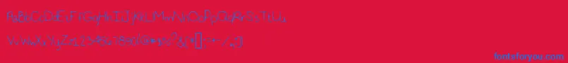 Orionfont Font – Blue Fonts on Red Background