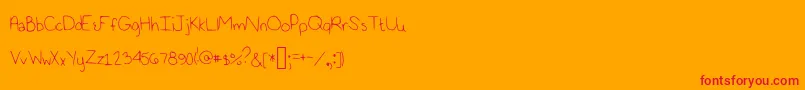 Orionfont Font – Red Fonts on Orange Background