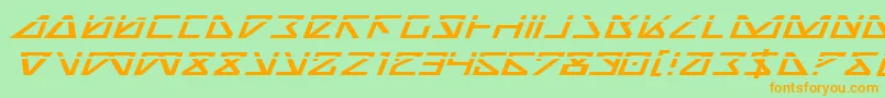 NickTurboExpandedItlas Font – Orange Fonts on Green Background