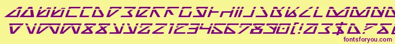 NickTurboExpandedItlas Font – Purple Fonts on Yellow Background