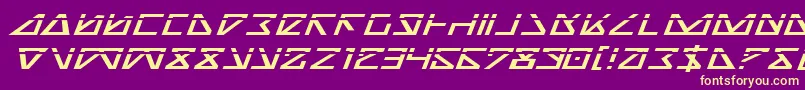 NickTurboExpandedItlas Font – Yellow Fonts on Purple Background