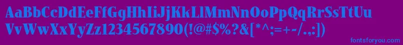 JimbostdBoldcondensed Font – Blue Fonts on Purple Background