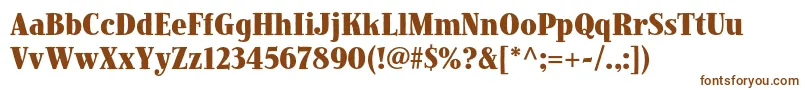 Шрифт JimbostdBoldcondensed – коричневые шрифты на белом фоне