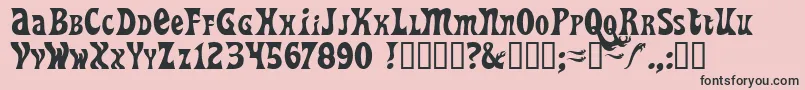 HeavyHeap Font – Black Fonts on Pink Background