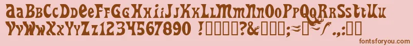 HeavyHeap Font – Brown Fonts on Pink Background