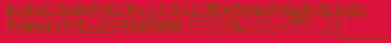 HeavyHeap Font – Brown Fonts on Red Background