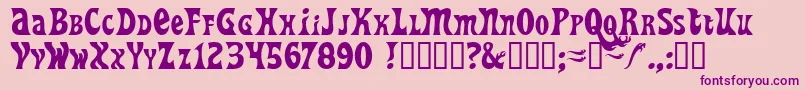 HeavyHeap Font – Purple Fonts on Pink Background