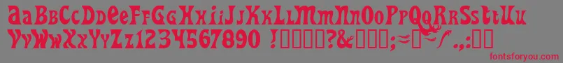 HeavyHeap Font – Red Fonts on Gray Background