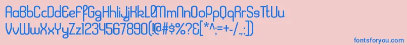 KleptocracyltRegular Font – Blue Fonts on Pink Background