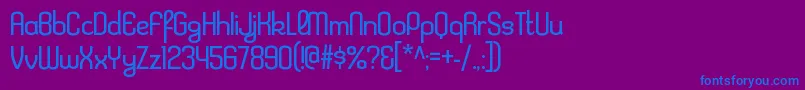 KleptocracyltRegular Font – Blue Fonts on Purple Background