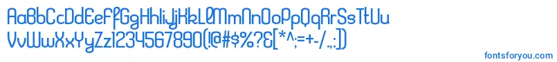 フォントKleptocracyltRegular – 白い背景に青い文字