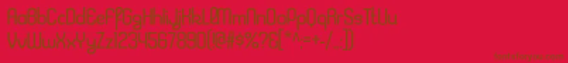 KleptocracyltRegular Font – Brown Fonts on Red Background