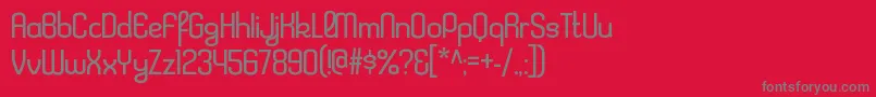 KleptocracyltRegular Font – Gray Fonts on Red Background