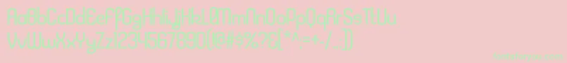 KleptocracyltRegular Font – Green Fonts on Pink Background