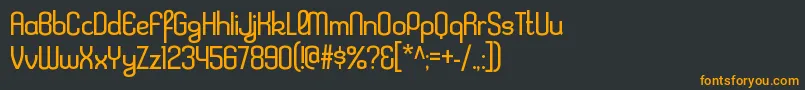 KleptocracyltRegular Font – Orange Fonts on Black Background