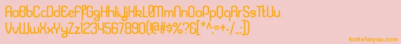 KleptocracyltRegular Font – Orange Fonts on Pink Background