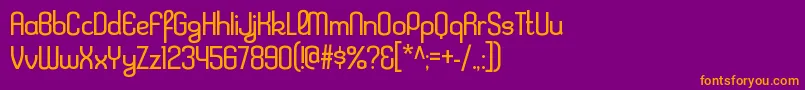 KleptocracyltRegular Font – Orange Fonts on Purple Background