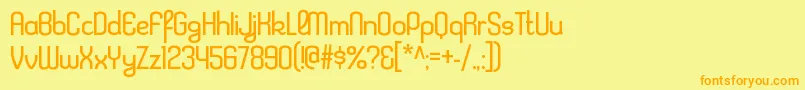 KleptocracyltRegular Font – Orange Fonts on Yellow Background